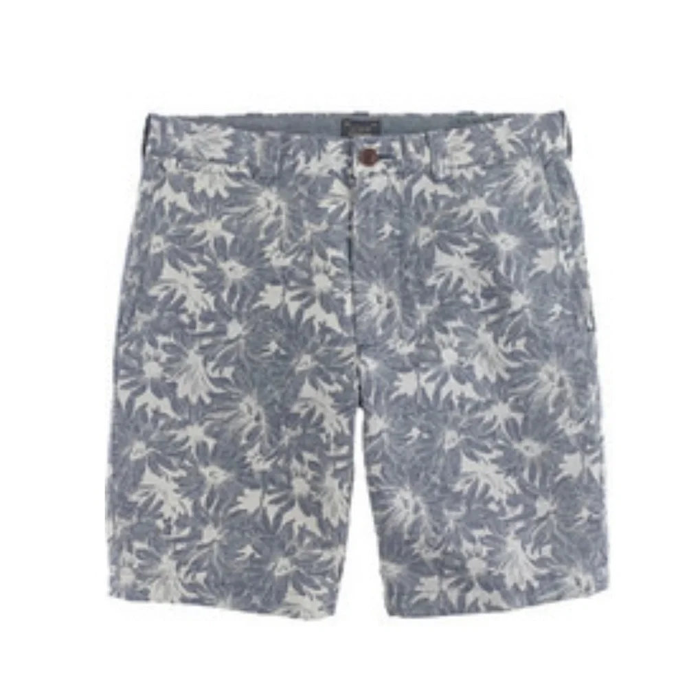 J. Crew 9 Stanton Short In Blue Floral Shorts Sz 32